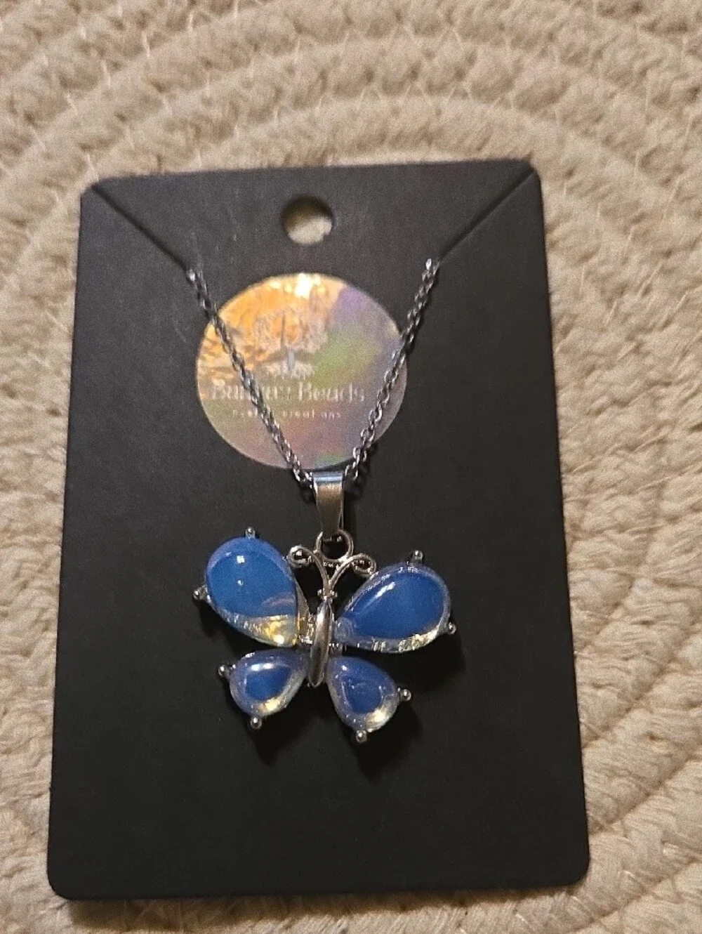 Silver Butterfly Pendant Necklace